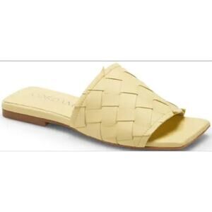 Cordani Iona Sandals Slides Mimosa Yellow Nappa Leather Size 6.5 US NIB Vacation